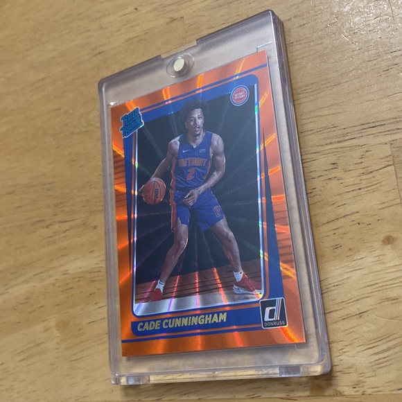 Cade Cunningham 2021-22 Donruss Orange Holo Laser #211 RC - Picture 4 of 6